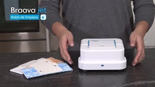 Almofadas e modos de limpeza do Braava Jet 240 | iRobot Brasil