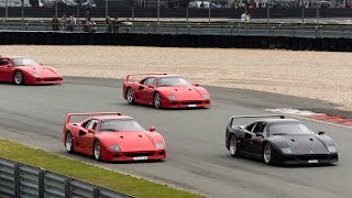 6X Ferrari F40 On Track