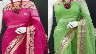 Kota doria cotton sarees with gotta Patti