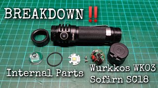 [TUTORIAL] BREAKDOWN‼️Bongkar Wurkkos WK03/Sofirn SC18 (Internal Parts & Konstruksinya)