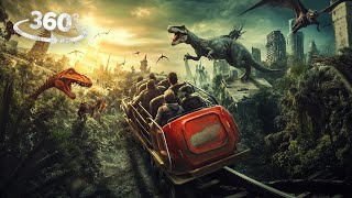 360° Roller Coaster Through Time: Dinosaurs, Meteor Impact & Fantasy Park VR 360 Video 4K Ultra HD