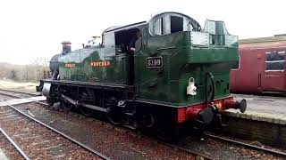 5199 Great Western Large Prairie Steam Locomotive at Battlefield line Gala