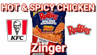 NEW! Ruffles x KFC Zinger Double Crunch Chips! LIMITED TIME