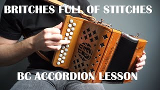 Beginner BC accordion lesson 1 - Britches Full Of Stitches (Irish, easy)