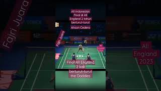 Fajri juara baru All England 2023. Keduanya juara sejati Indonesia. #video #viral #badminton