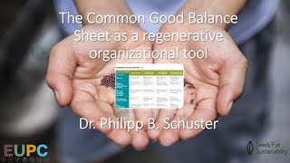 Common Good Balance as a Tool for Regenerative Organizational Change| EUPC |Dr. Philipp Schuster