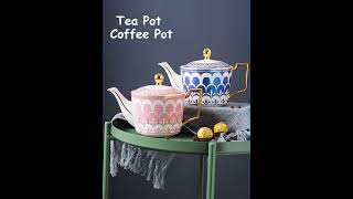 European Tea Pot Coffee Pot Water Pot Bone China Kettle