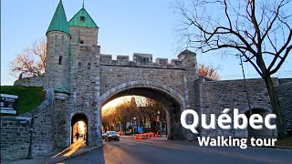 Walking in Quebec city | St-Louis Gate | Manège militaire voltigeurs de Québec | Tour 2023 [UHD]