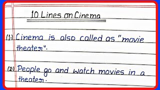 Essay on Cinema/ 10 Lines on Cinema/ 10 Lines Essay on Cinema