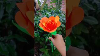 Beautiful Flower Making With Paper🧡💛Diy Flower💐🏵️#shorts#youtubeshorts#viral#trending#craft#diy