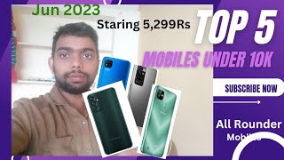 Best mobiles under 10000 Rs | Top 5 mobiles under 10k explained| In telugu| starts  5,299 Jun 2023