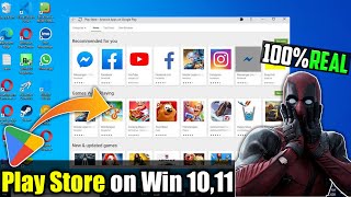 How to Install Playstore On PC/Laptop! |  Official Google Play Store On ⚡ Windows 10 & 11!