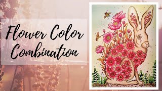 Easy Flower Color Combination | Adult Coloring