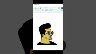 Drawing of a boy on Ms paint with glasses|Handsome boy with Glasses drawing