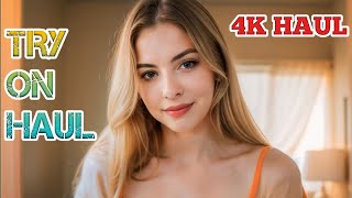 4K Transparent Lingerie Try On Haul | See Through Try On Haul | Dry vs Wet | See Through Lingerie