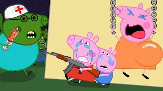 Zombie Apocalypse, Zombie stay away from Mom pig!! | Peppa Pig Funny Animation