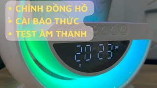 Chỉnh đồng hồ, cài báo thức và nghe thử âm thanh loa bluetooth đa năng BT3401