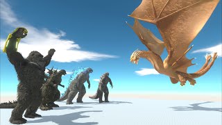 Evolved Godzilla rescue Kong and other Godzillas then defeat Monster Zero together