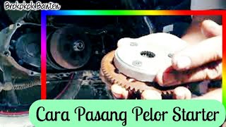 cara pemasangan pelor stater motor metik