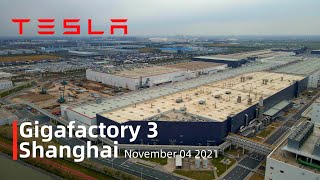 (November 04 2021)Tesla Gigafactory 3 Shanghai 4K Video