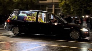 Queen Elizabeth II Coffin Travelling To Buckingham Palace in London