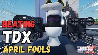 Duoing The TDX APRIL FOOLS EVENT With Railgunner Cheese | Roblox Tower Defense X