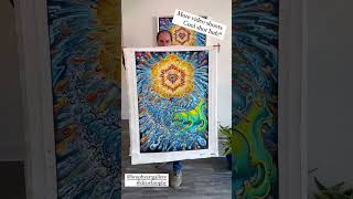 Painting release Circle of Twelve - art inspired by plant medicine journey and near death NDE