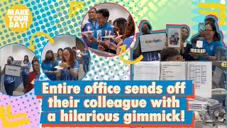 Entire office sends off their colleague with a hilarious gimmick! | Make Your Day