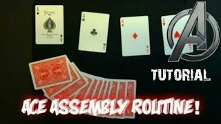 4 Ace assembly, self working card trick tutorial