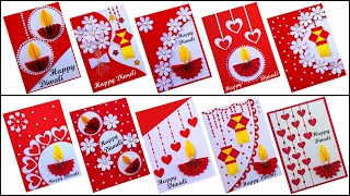 DIY Top 10 Diwali greeting cards 2024 | Handmade Diwali card making ideas | Happy Diwali cards |