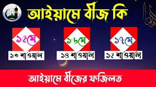 আইয়ামে বীজের রোজা কবে ও ফজিলত | শাওয়াল মাসের আইয়ামে বীজের রোজা মে মাসে কত তারিখে |