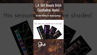 L A  Girl Beauty Brick Eyeshadow, Nudes,