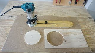 Adjustable Circle Cutting Jig For Trim Router - Daire Kesme Kılavuzu