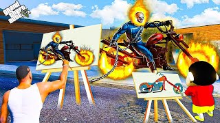 Franklin and SHINCHAN UPGRADING and TRANSFORMING Ghost RIDER BIKE in GTA 5 In Tamil