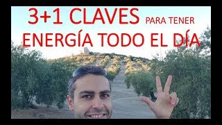 3+1 CLAVES PARA TENER ENERGÍA TODO EL DÍA