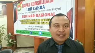 SEMINAR NASIONAL LBH CAKRA DI HADIRI RATUSAN ANGGOTA