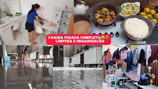 FAXINA PESADA COMPLETA NA CASA TODA🤢🤮LIMPEZA ORGANIZAÇÃO+ALMOÇO CASEIRO!NEM TODOS OS DIAS SÃO FÁCEIS