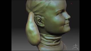 Zbrush sculpting portrait girl 01