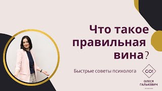 Что такое правильная вина?