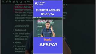 The Armed Forces Special Powers Act (AFSPA) | Current Affairs| @CareerClass-in