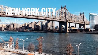 [4K] New York City 🗽 Winter Walk - East River Greenway [Jan. 2023]