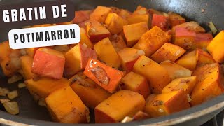 recette de gratin de potimarron ( recette rapide et diététique)