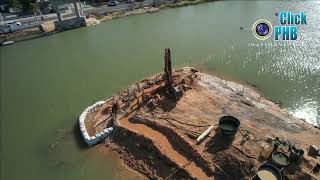 IMAGENS AÉREAS: Obras da nova ponte sobre o Rio Igaraçu em Parnaíba será entregue no começo de 2024