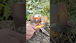 Bushcraft Skills From Tin Can For Fire 🔥😱 Survival Skills #jungle #survivalskils #fire #survival