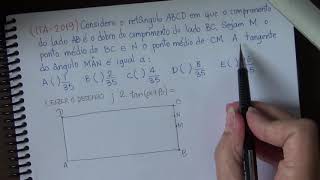 ITA 2019 - Questão de Geometria Plana