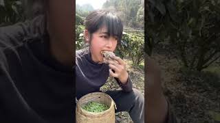 Chinese Girls Online #952  Eating Potato In Countryside