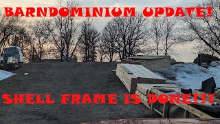 Barndominium Update! Outer shell framing is done!