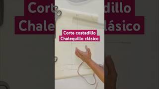 Corte costadillo para chalequillo. Vídeo completo en mi canal. #costura #corteyconfeccion #coser