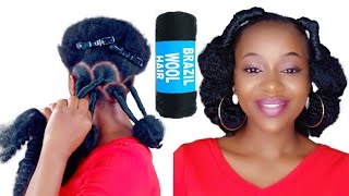 How to do this beautiful African Threading using Brazil wool.