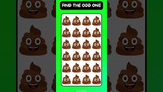 Find the odd poop emoji out #kuizquizzo #oddoneout #shorts #oddone